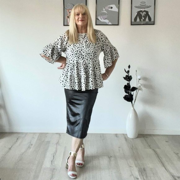 Shein Curve Polka Dot Top, NWOT, Size 16 - Picture 3 of 4